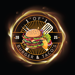 1OF1 Burger & Taco's logo.